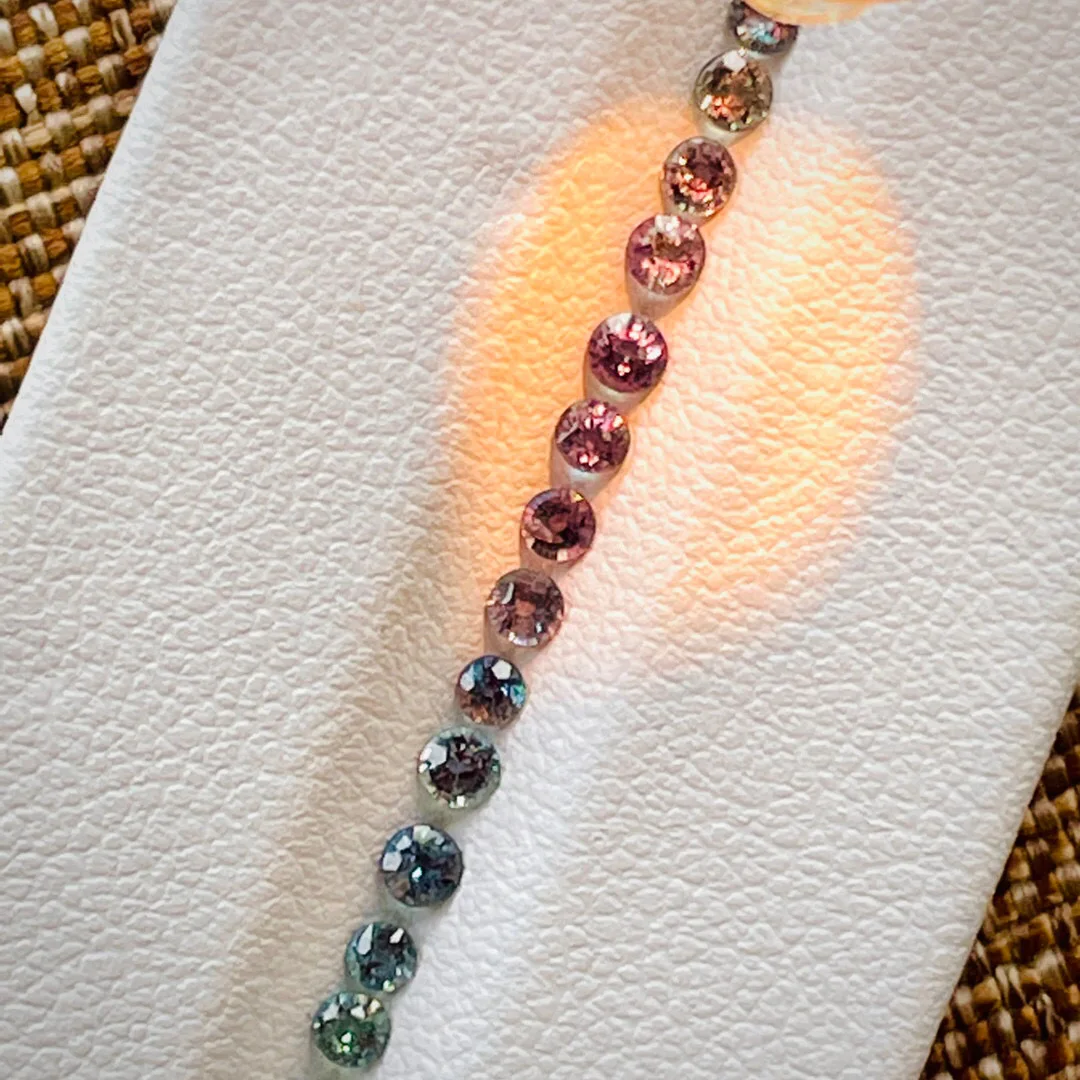 Natural Alexandrite Blue-green to pink gemstone Sri Lanka 2-3.5mm Sidestone for setting jewelry WBH gems