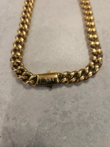 Stainless Steel Gold Cuban Chain