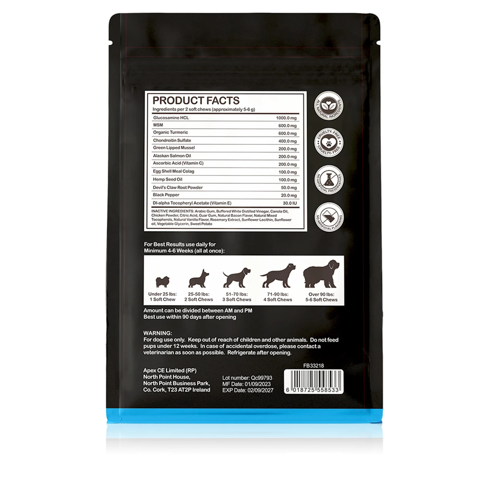 Hip and Joint Supplement with Glucosamine for Dogs 170 Dog Joint Pain Relief Treats Chondroitin MSM Dog Supplement Health pet nutrition supplement pet multivitamin supplements