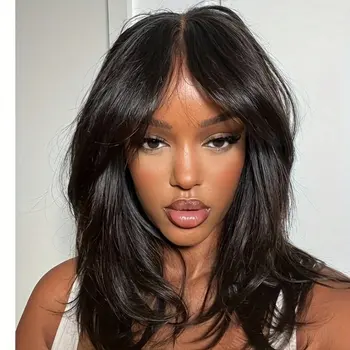 250 Density Straight 13x4 Pre Plucked Pre Cut Bye Bye Knots Transparent Lace Front Invisible Lace Natural Hairline Human Hair 1
