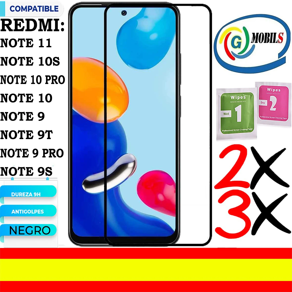 Xiaomi Redmi Note 11 Proteggi Schermo Compatibile, Redmi Note 10 4G 5G, Redmi Note 10S, Redmi Note 10 Pro, Redmi Note 9T, Redmi Note 9 Pro, Redmi Note