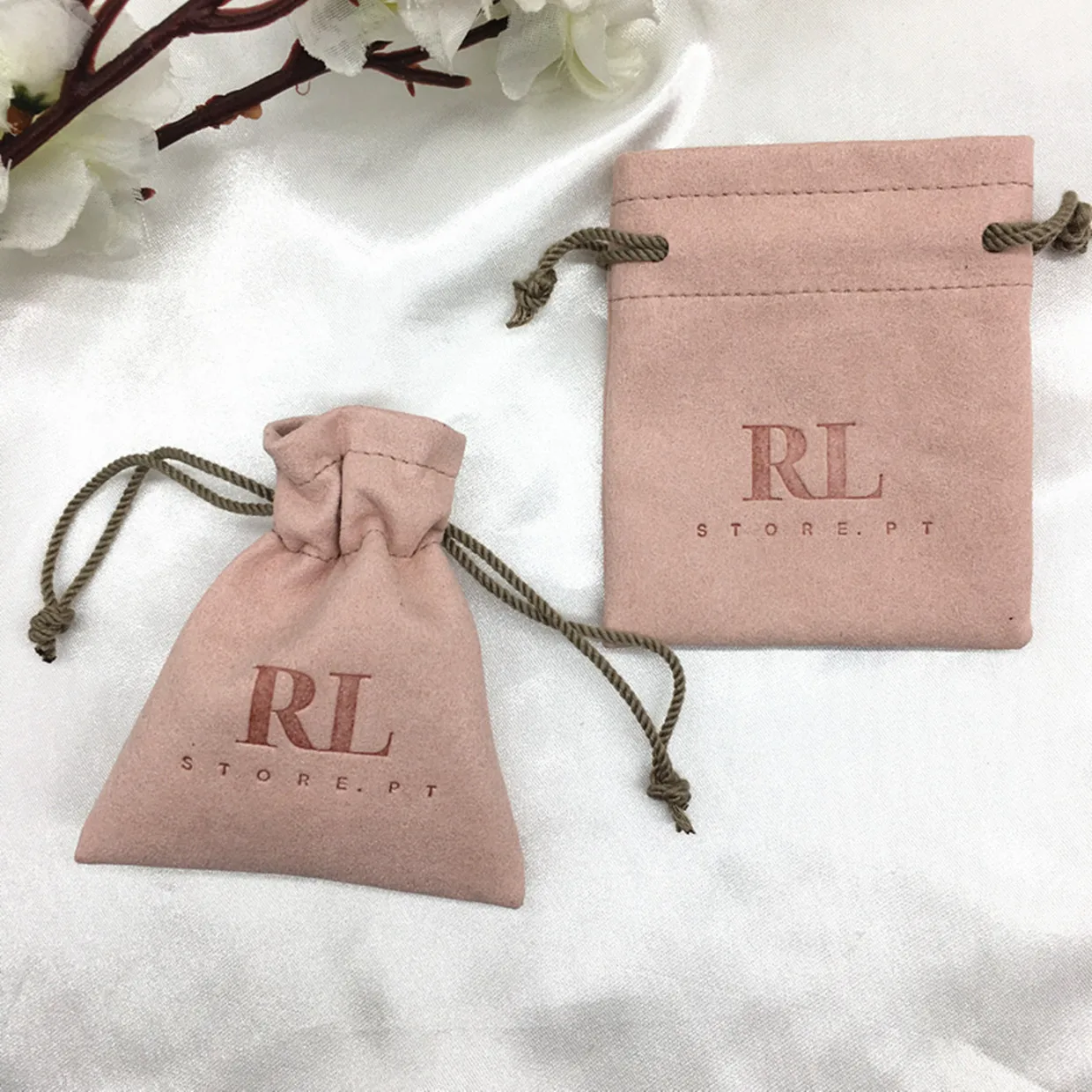 50pcs 8*8cm personalized jewelry bags with custom logo, jewelry pouch,ring  bags,microfiber free shipping - AliExpress