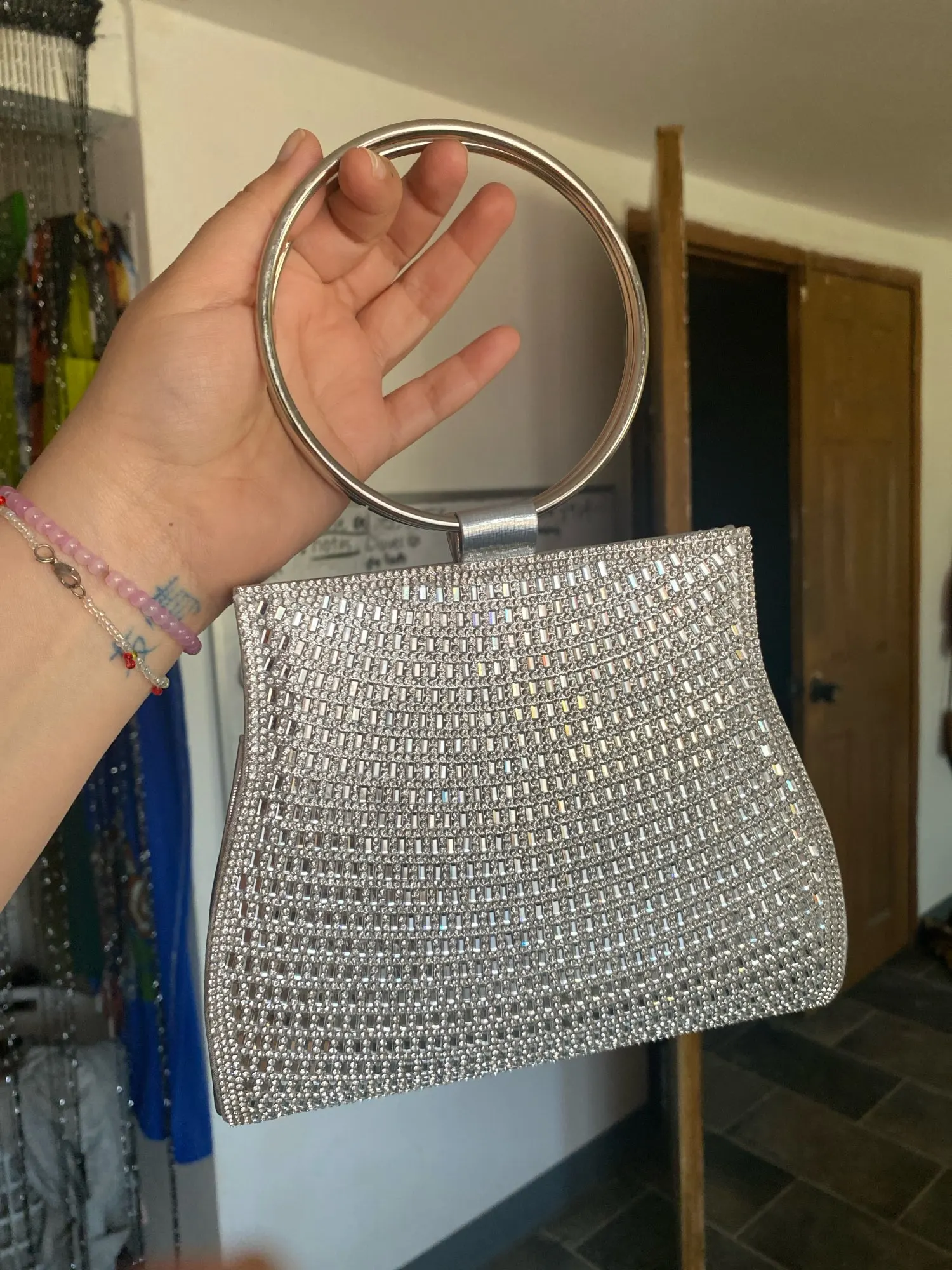 Shiny Handmade Diamond Bag Wedding Handbag photo review