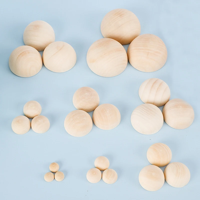 Description Picture 6 of item12/15/20/30/40mm 3-100Pcs Natural Wood Beads Half Round Spacer Wooden Bead Lead-Free DIY Kids Craft Paint Arts Christma Decorate