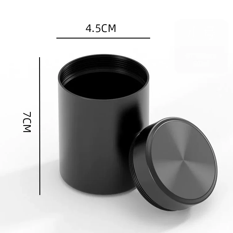 Mini Tea Can Metal Box Stainless Steel Portable Sealed Jar Travel Moisture-proof Solid Color Nut Candy Food Storage Container