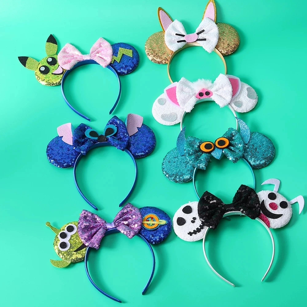 6pcs Glowing Cat Ears Headband Baby Girls Luminous Cat Ear Hair Band Hair Hoop Tiara Hairband