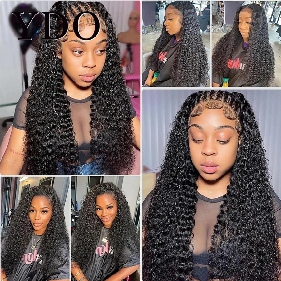 12A Extension per capelli brasiliani Deep Wave, ricci, vergini, a doppia trama, 3/4 pezzi, Remy Hair - immagine 6