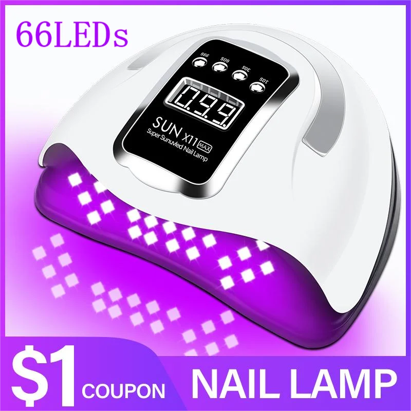 100240v 180w Uv Led Nail Lamp Gel Curing Dryer 3 Time Setting Quickly