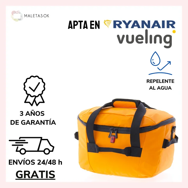 Bolsa de Viaje Ryanair 40x25x20 cm o 40x20x25 con multifuncional 2  compartimientos en el interior y frontales Maleta de viaje con Tamaño  Equipaje de Mano Vueling Easyjet CAB1-CAB2-CAB2-INVI