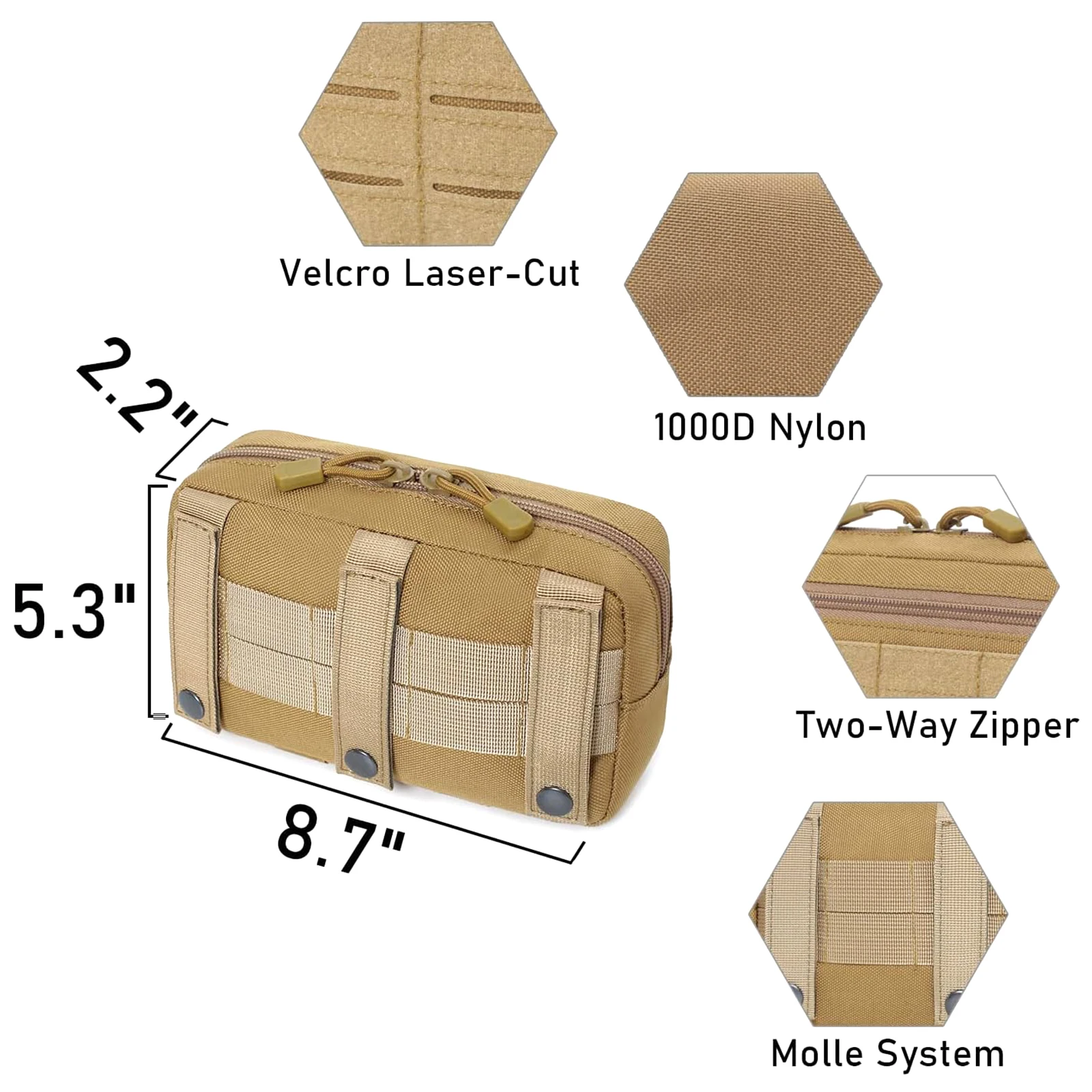 Nylon Tactical Admin Pouch Molle Vest Organizer