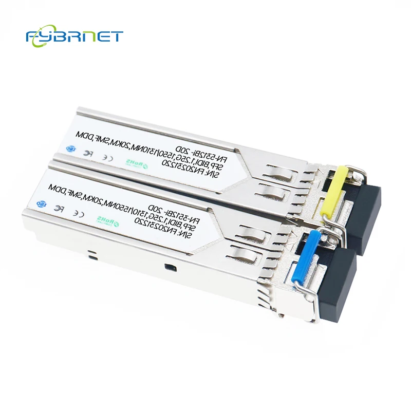 LC Simplex Connector Transceiver SFP Module Single Mode Single Fiber Optical 1310nm/1550nm Ethernet Compatible with Cisco
