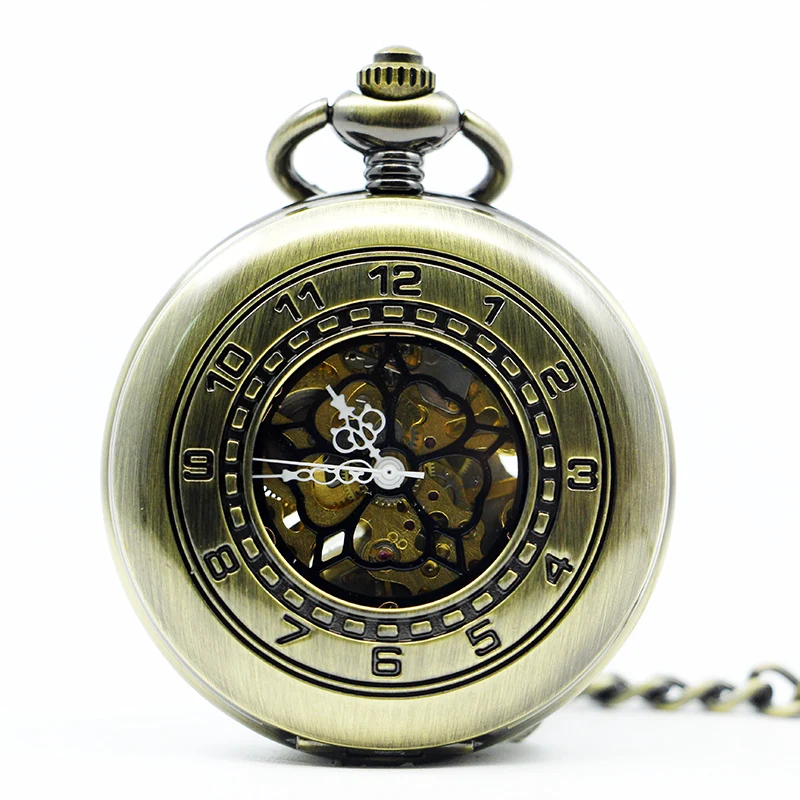 

Antique Vintage Pocket Watch Mechanical Hand-winding Mens Pocket Fob Watch Hand Wind Casual Fashion Pendant with Chain Watches