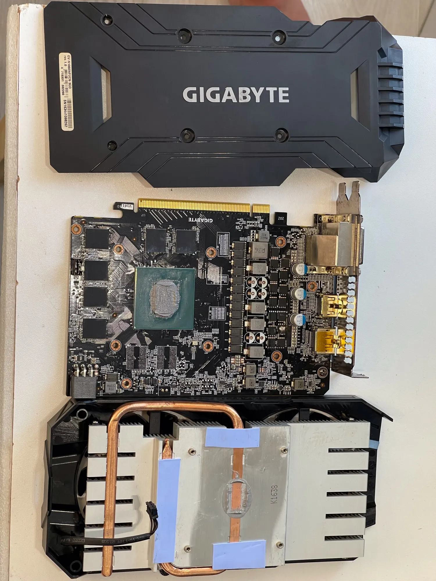 Used GIGABYTE GeForce GTX 1060 5G Gaming Graphic Card GDDR5 6pin PCI-E 3.0 x 16 Video Cards GPU Desktop CPU Motherboard photo review