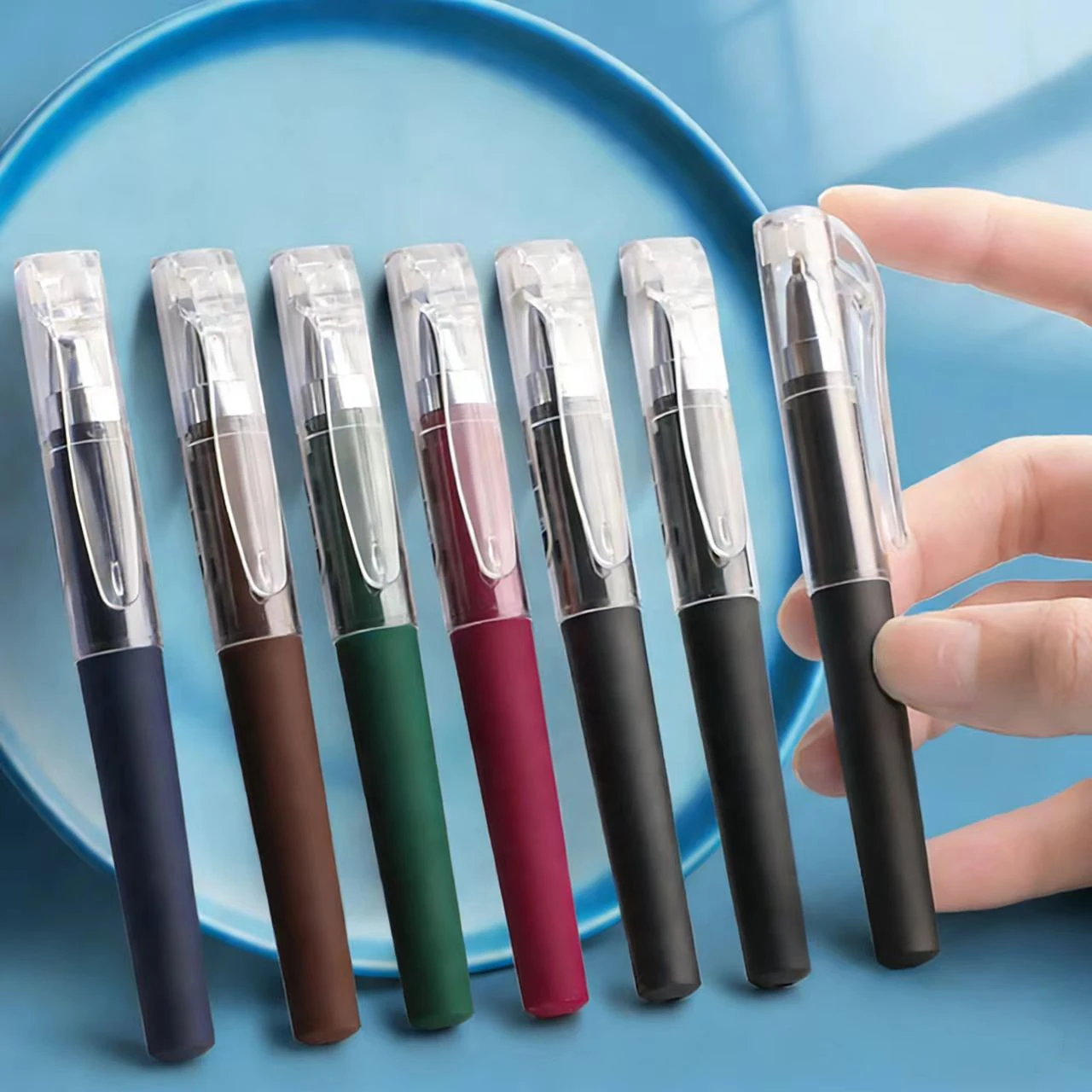 Portable Black Ink Gel Pens Set with Replaceable 0.5mm Refills - Smooth Writing for School, Office, and Home Supplies