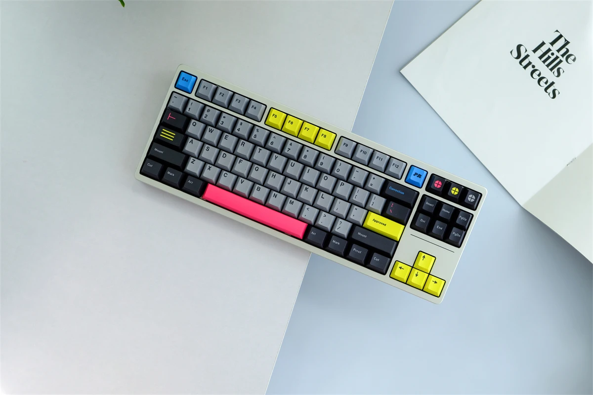 Teclas Gmk Prepress Keycaps Cherry Perfil Pbt 5-side Tintura Sublimação Teclado Mecânico para Interruptor mx com Deslocamento 1.75u 129 - Imagem 5