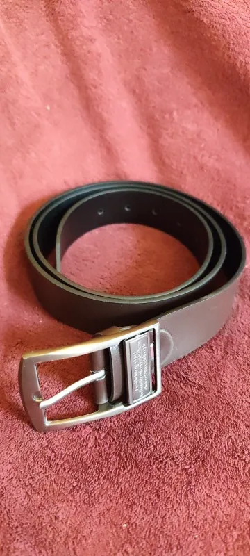 MIDNIGHT SOVEREIGN™ – Black Buckle Genuine Leather Belt photo review