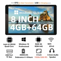 64bit New 4GB RAM 64GB ROM 8.0 INCH Windows 10 1.44GHz X5-Z8350 CPU Tablets 1920x1200 IPS Quad Core 5.0MP Rear Camera Tablet PC 1