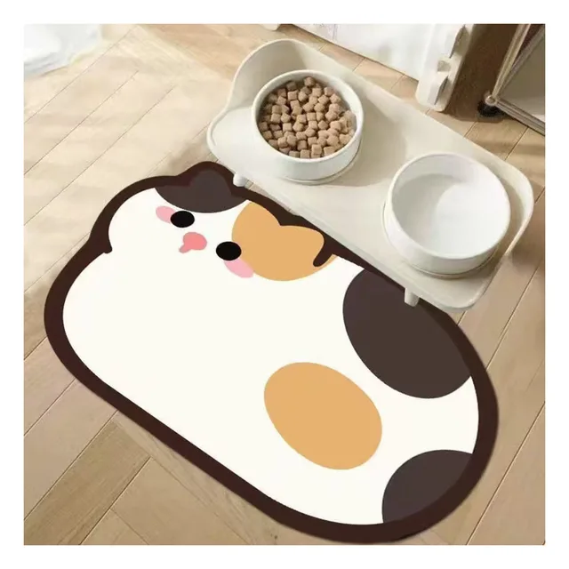 Pet Feeding Mat Waterproof Placemat for Dog & Cat Food & Water Bowls Quick-Dry Rubber Backing 2