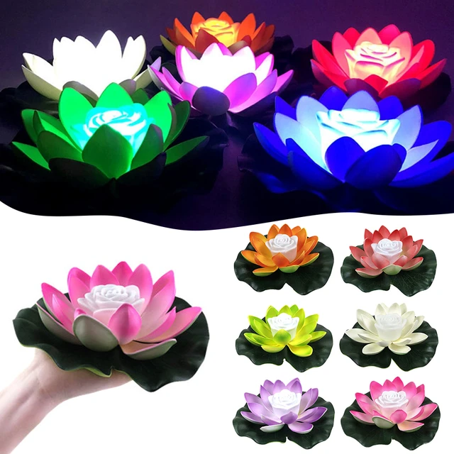 Lumières LED flottantes artificielles en forme d'anni, veilleuses d'étang,  lumières décoratives d'étang de jardin et de fontaine - AliExpress