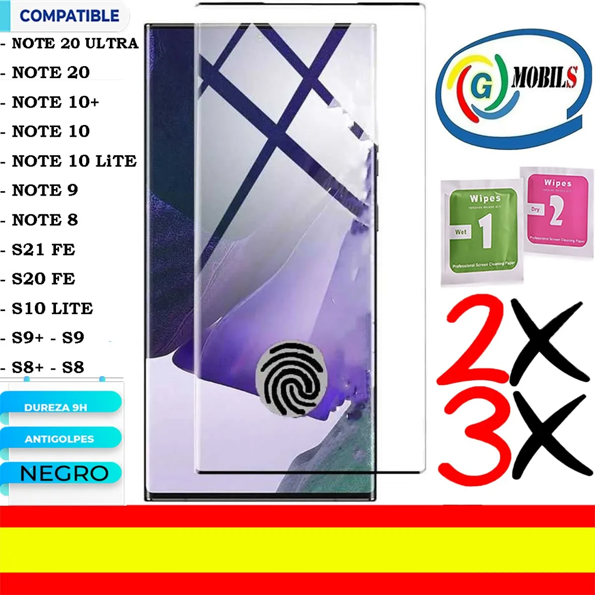 Samsung Galaxy Note 20 Ultra, Note 20, Note 10 Plus, Note 10, Note 10 Lite, Note 9, Note 8, S21 Fe, S20 Fe, S10 Lite, Protezione Dello Schermo Compati