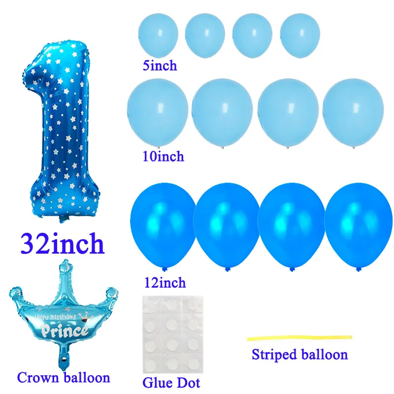 Ballon de 2 ans pour enfants, rose, bleu, pour garçons et filles,  décorations de fête de 2e anniversaire, chiffre 2, bannière en aluminium -  AliExpress