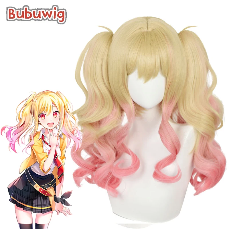 Bubuwig Synthetic Hair Project Sekai: Colorful Stage feat. Tenma Saki Cosplay Wig Women 56cm Long Ponytail Wigs Heat Resistant