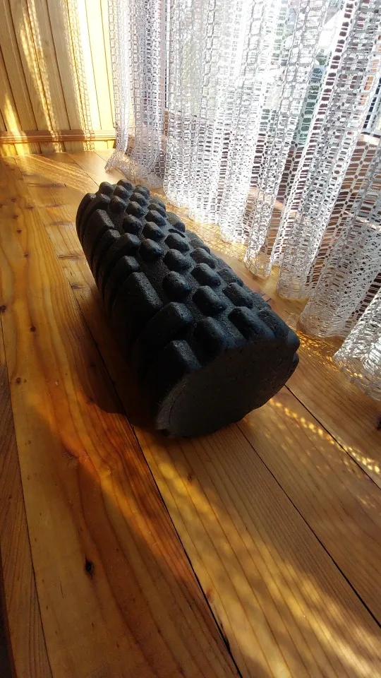 Solid Color Foam Roller With Grooves Massage Point Yoga Roller photo review