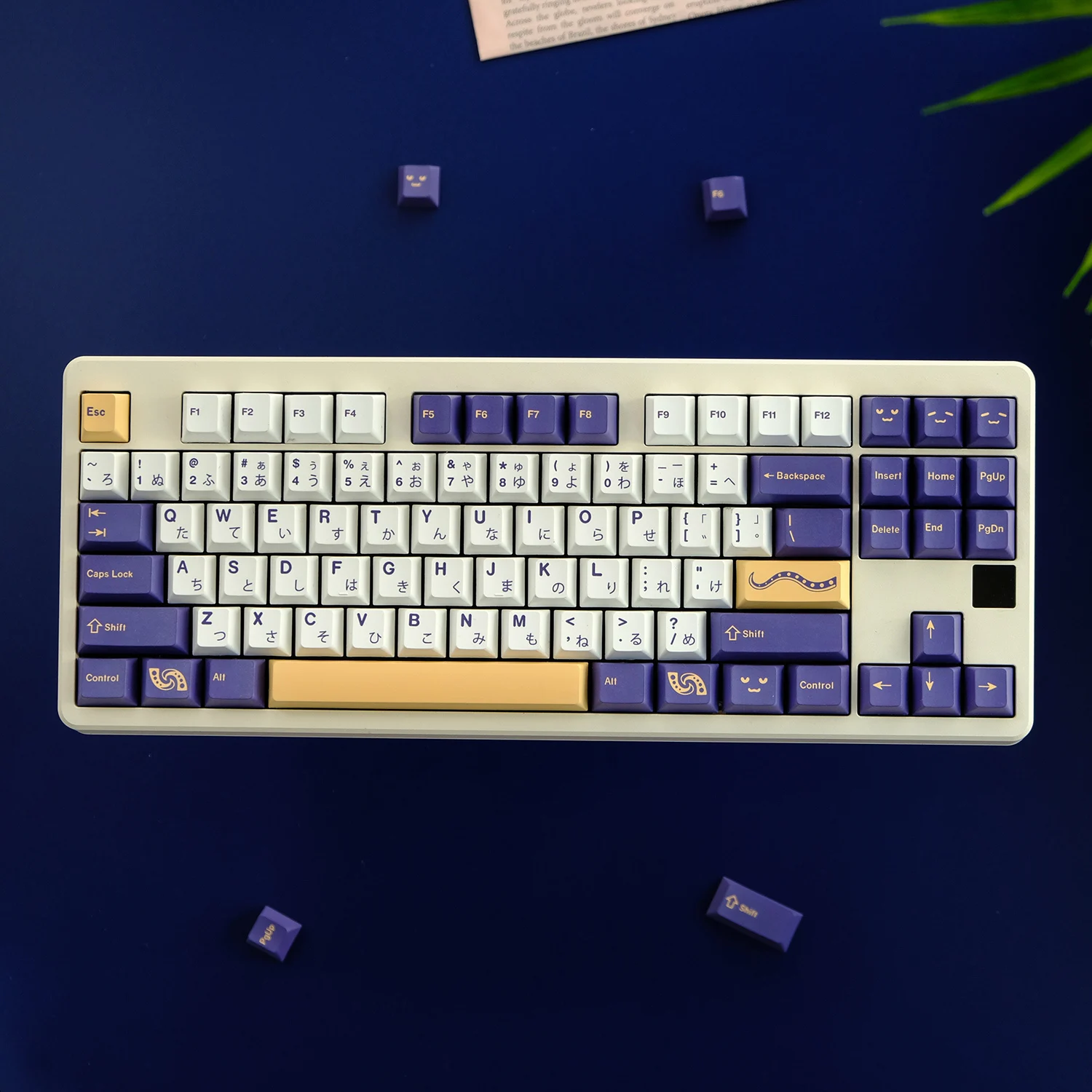 Gmk Tako Keycaps Perfil Cereja Pbt Sublimação Dye Teclado Mecânico Inglês Japonês 1.75u 2u Shift 129 Chaves