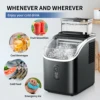 SIMZLIFE Ice Cube Maker Machine Countertop with External Water Tank, 45Lbs, 16Pcs Ready in 13 Mins,Auto-Cleaning,Black 6