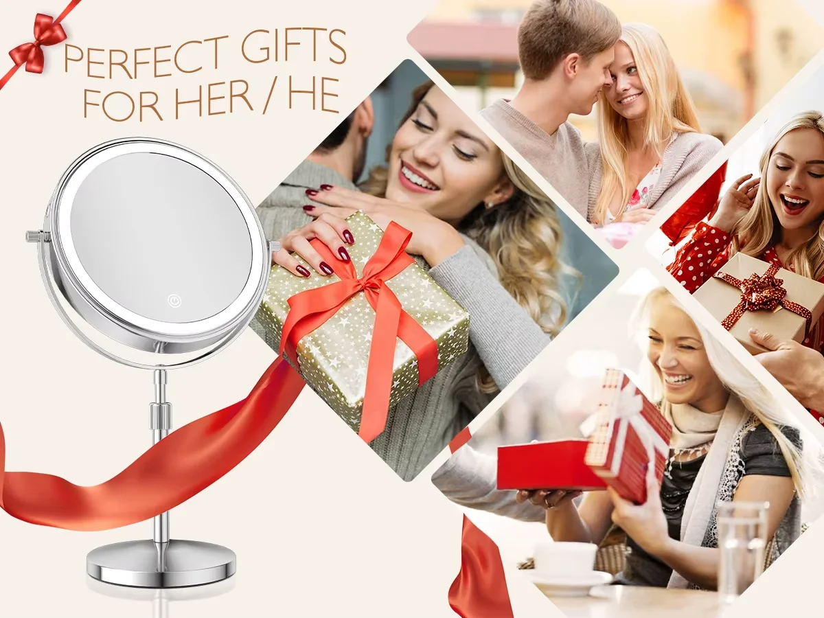 Lighted Makeup Mirror 1x To 10x Magnification Tabletop Vanity - Image 10