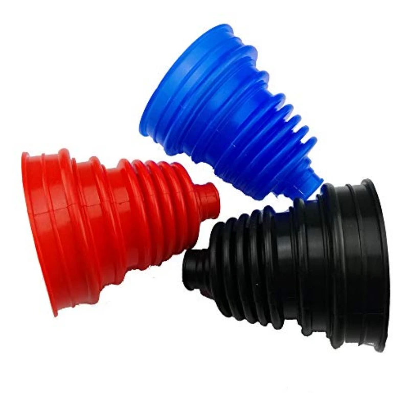 Pack of 4 Pieces Universal Flexible Silicone Constant Velocity CV Joint Boot Rubber 5 inch（125mm） Height Red-no Clamp
