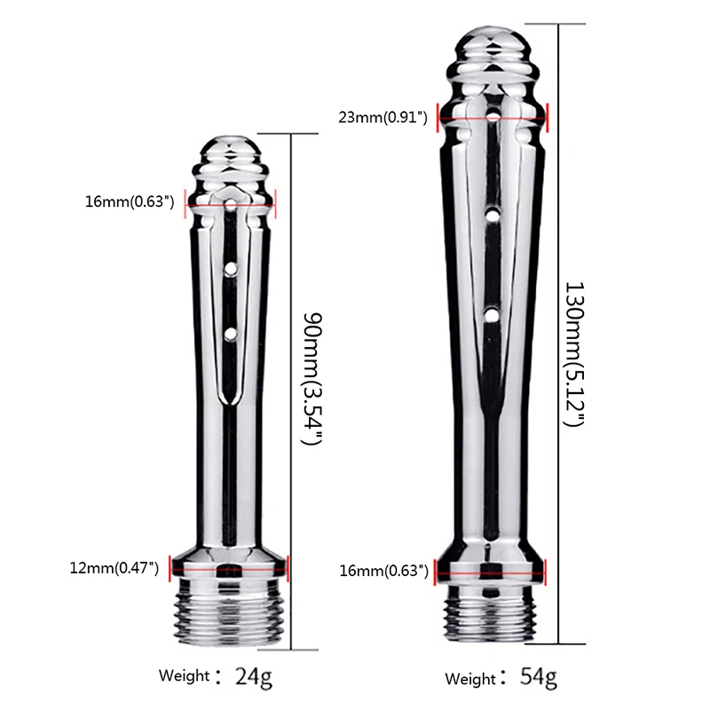 1PCS Anal Cleaning Shower Head Metal Anus Enema Vaginal Washing Douche Cleaner 5