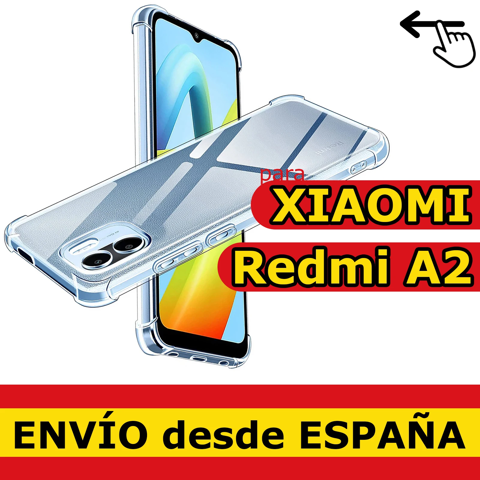 Custodia In Gel Tpu Trasparente Shockproof Per Xiaomi Redmi A2 Iphone 7 / 8 Di Alta Qualità Spedizione Dalla Spagna
