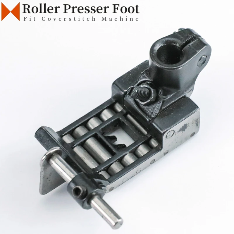 

Роликовая прижимная лапка для промышленных швейных машин Flatlock, аксессуары для швейных машин, лапки с колесиком для Pegasus W500, расстояние иглы 6,4 мм