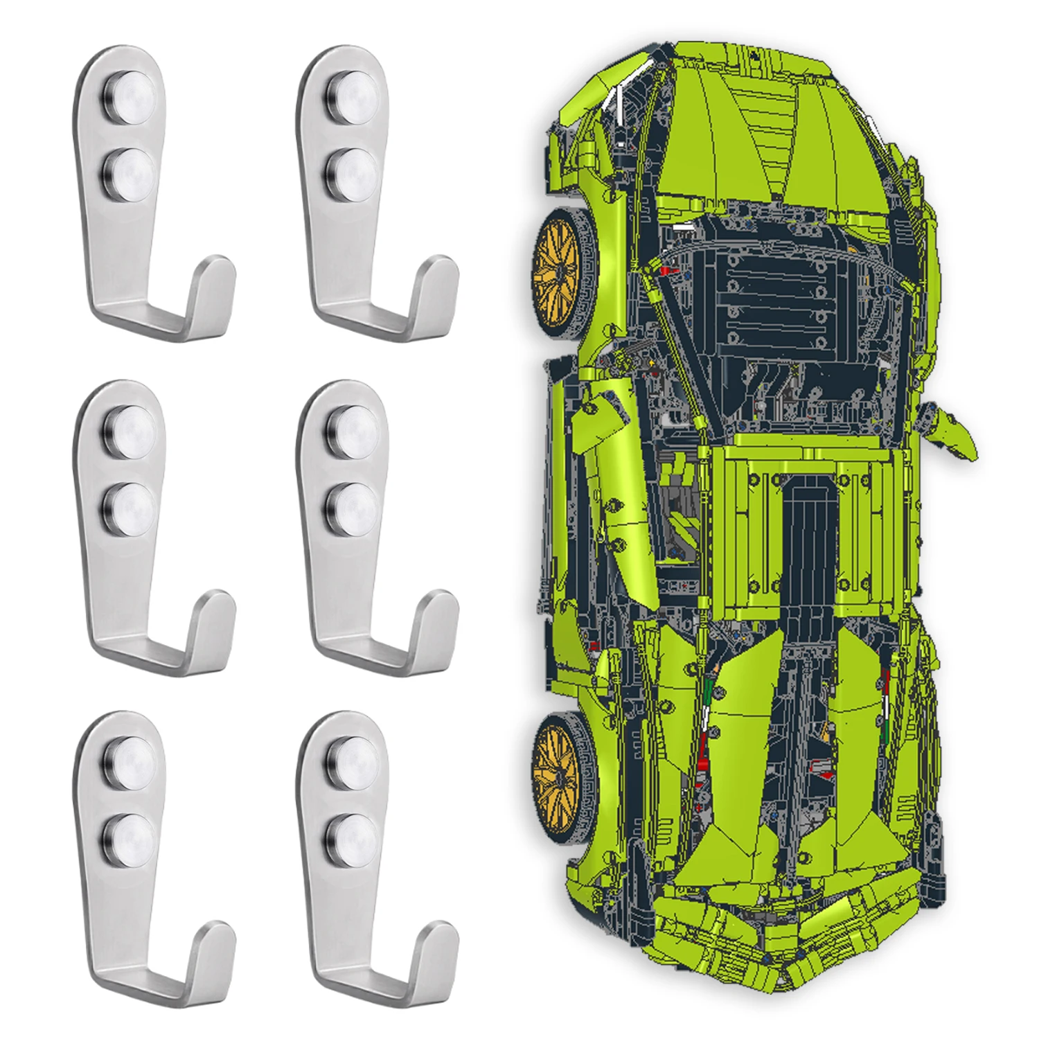 XGREPACK Goods Wall Mount Hook for Lego Technic Mercedes-AMG F1 W14 E (42171 Wall Hook) 4