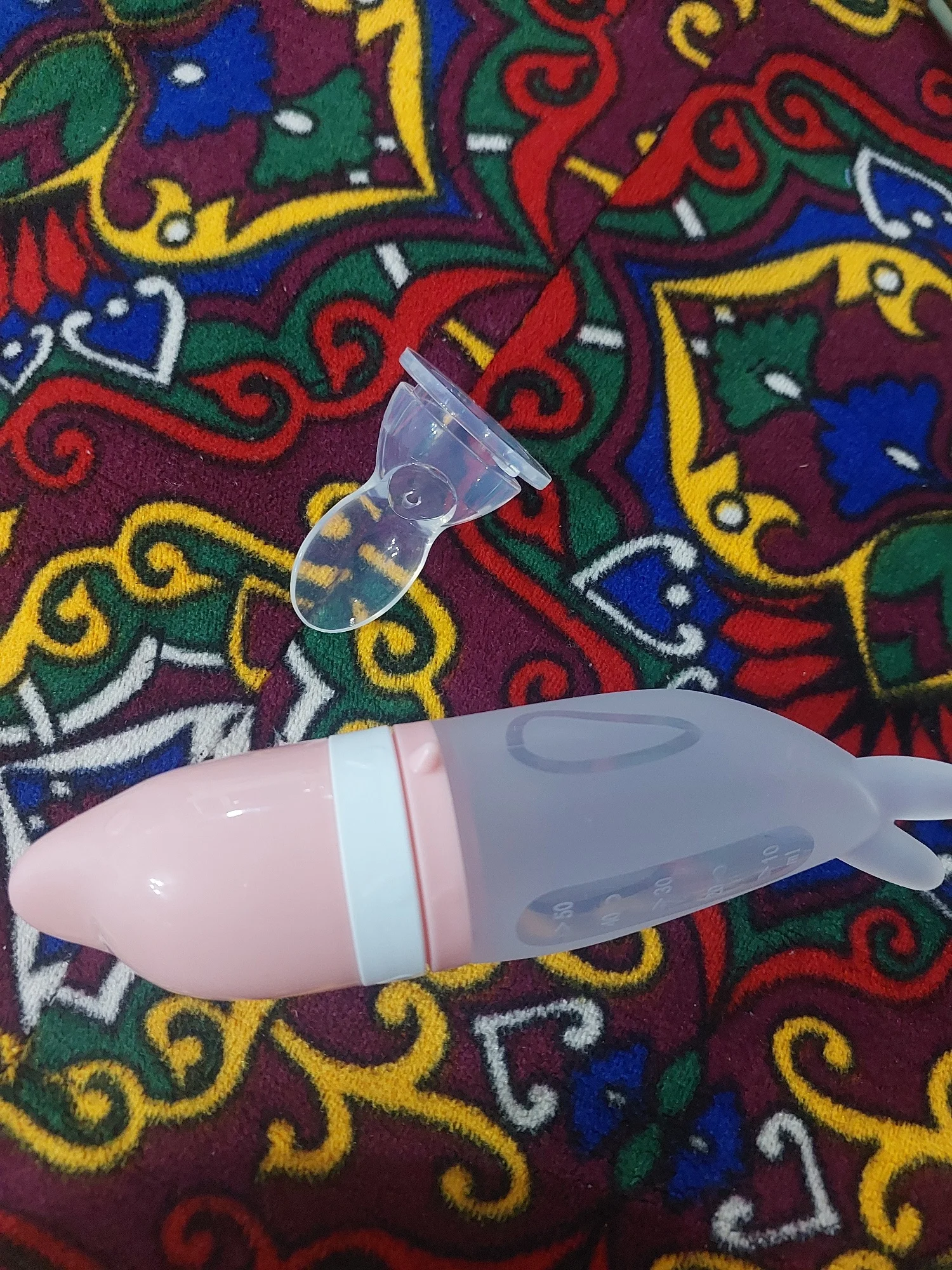Silicone Dolphin Baby Feeding Bottle - Rice Cereal Spoon and Newborn Tableware photo review