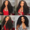 13x6 13x4 HD Lace Frontal Wig 360 Full Lace Wig Kinky Curly 30 Inch Lace Front Wig Human Hair Glueless Wig Deep Wave Frontal Wig 5