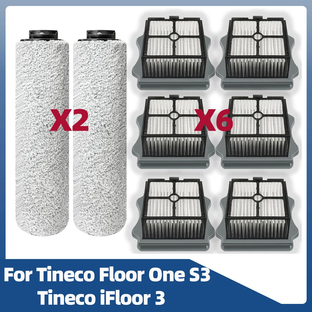 Roller Brush And Hepa Filter Replacement For Tineco Floor One S3