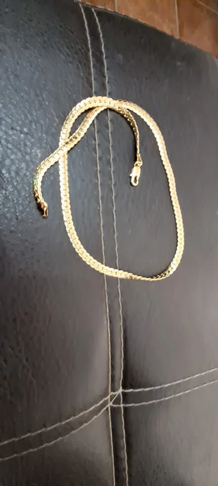 Fine Classic 8MM sideways 18K gold Necklace charms 925 Sterling silver for men woman Jewelry wedding party Holiday gifts photo review