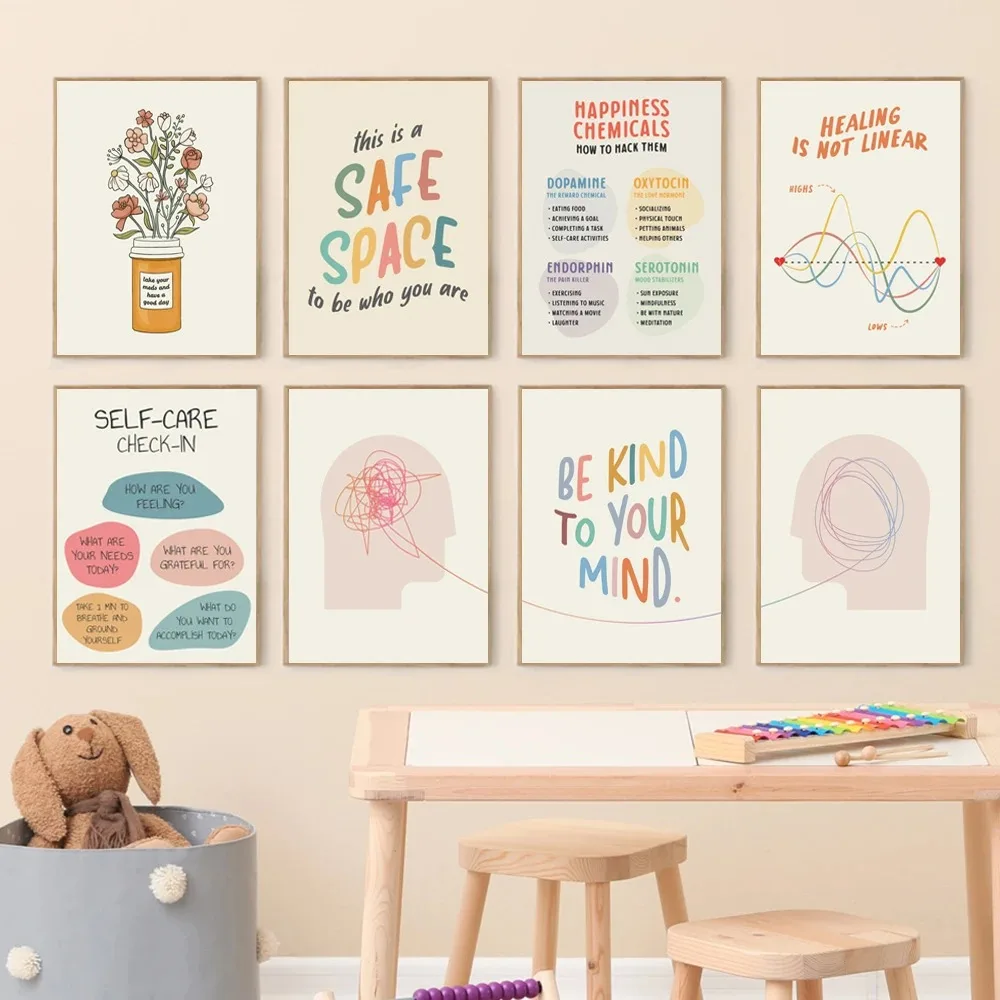 

1Pcs Poster Wall Decororation Room Decor Letters Canvas Painting Bedroom Decorative Paintings Modern Treatment Vase ECG Home Art