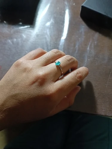 Silver tourmaline ring