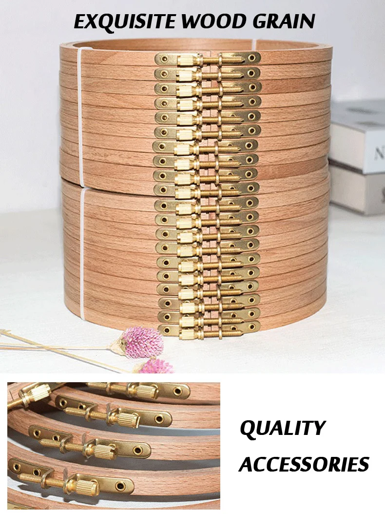 2X 3-12 inch Wooden Bamboo Embroidery Frame Oval Embroidery Hoop Ring Cross  Stitch Machine DIY Needlecraft Household Sewing Tool - AliExpress