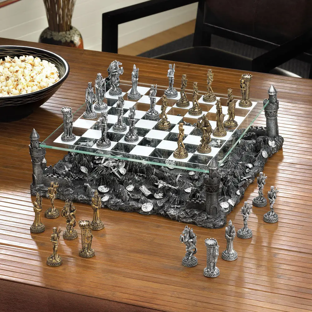 Tabuleiro de xadrez Luxo A Grande Batalha Inglesa Verito - Jogo de