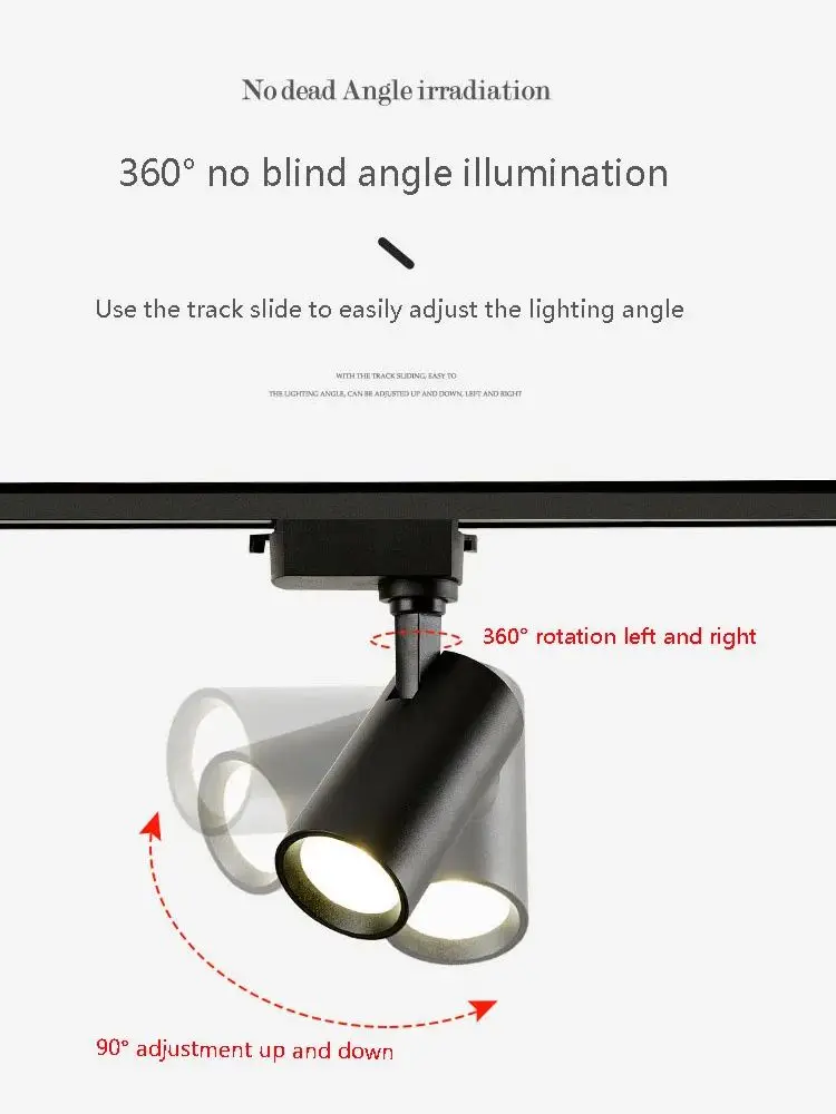 Led Track Light Rail Spot Lights 30W Spotlight for Ceiling Clothing Shop Store Home 220V Show room
