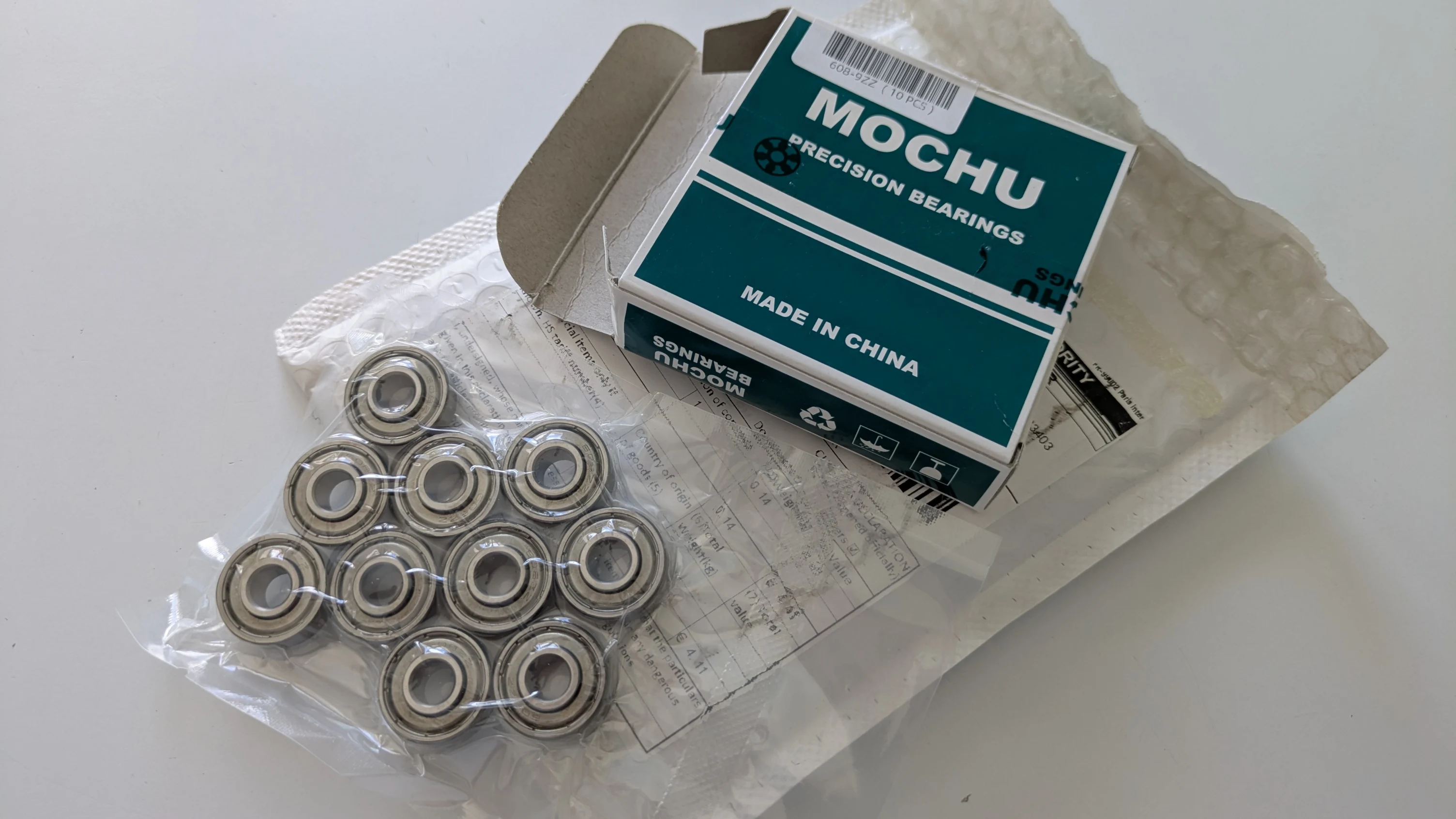 10pcs 608 608ZZ 608-9ZZ 8x22x7x9 Bore Protruding Heightening the