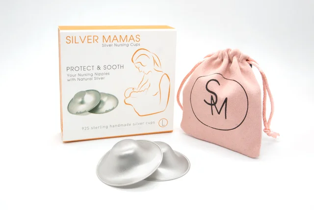 Silver Mamas Nursing cups for Nursing Newborn, Silver Nipple covers  Breastfeeding, 925 Silver Nursing Shields, Healing cups, New
