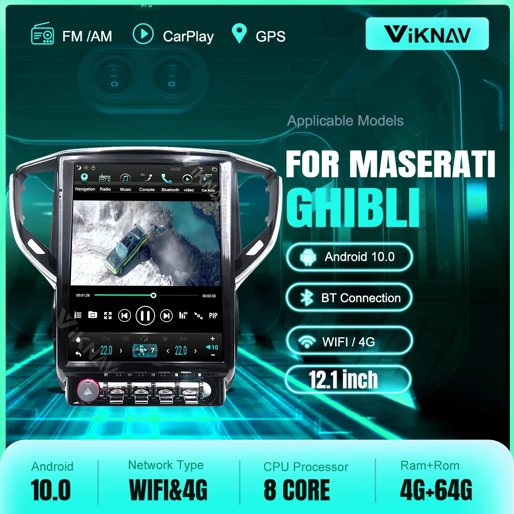 

For Maserati Ghibli 2014 2015 2016 Android Car Radio Car Multimedia Player 12.1 Inch Vertical Screen Auto Stereo GPS Navigation