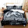 Red Jurassic Park Bedding Set Cartoon Home Textiles For Kids Bed Set Comforter Cover Bedroom Set Queen Dinosaur Duvet Cover 6