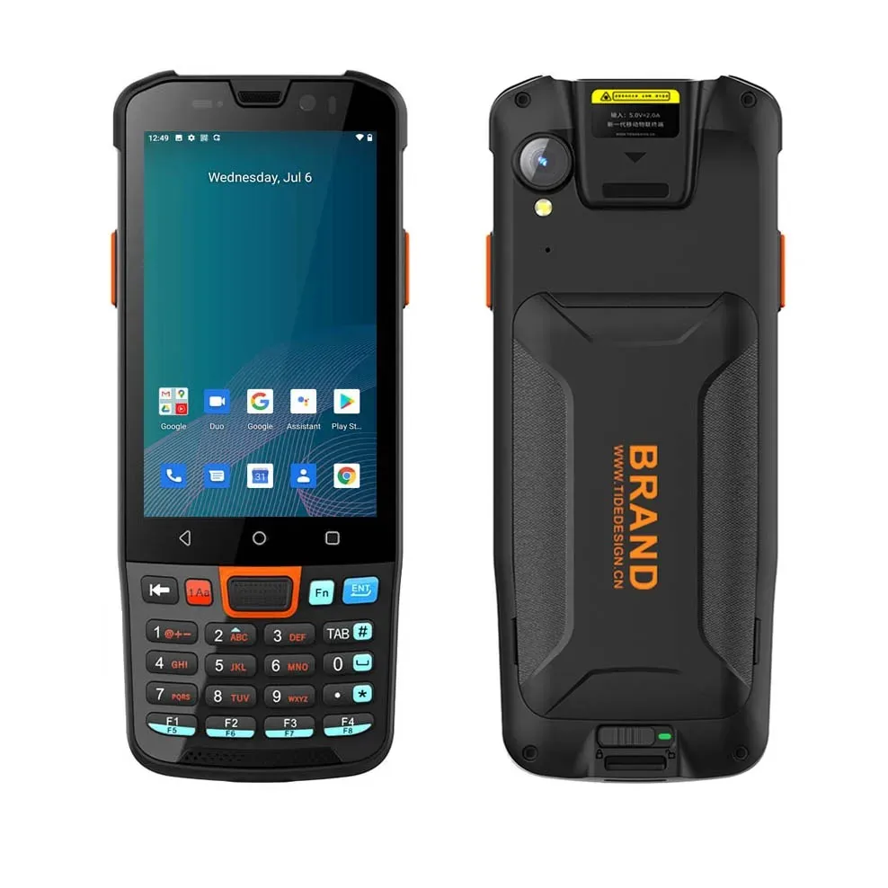 최신 안드로이드 11 휴대용 단말기, 4GB 64GB 데이터 수집기, 5000mAh 와이파이 2D 바코드 스캐너 리더, IP65 4G Lte PDA 창고용