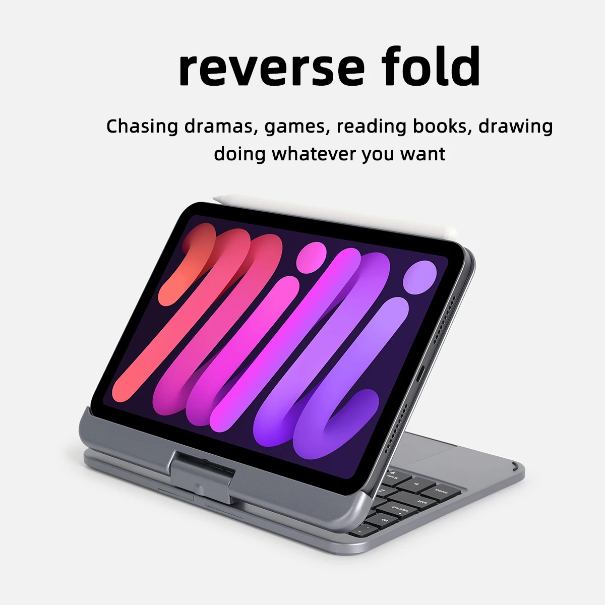Doqo-iPad mini 6 2021用のマジックキーボードケース,磁気カバー